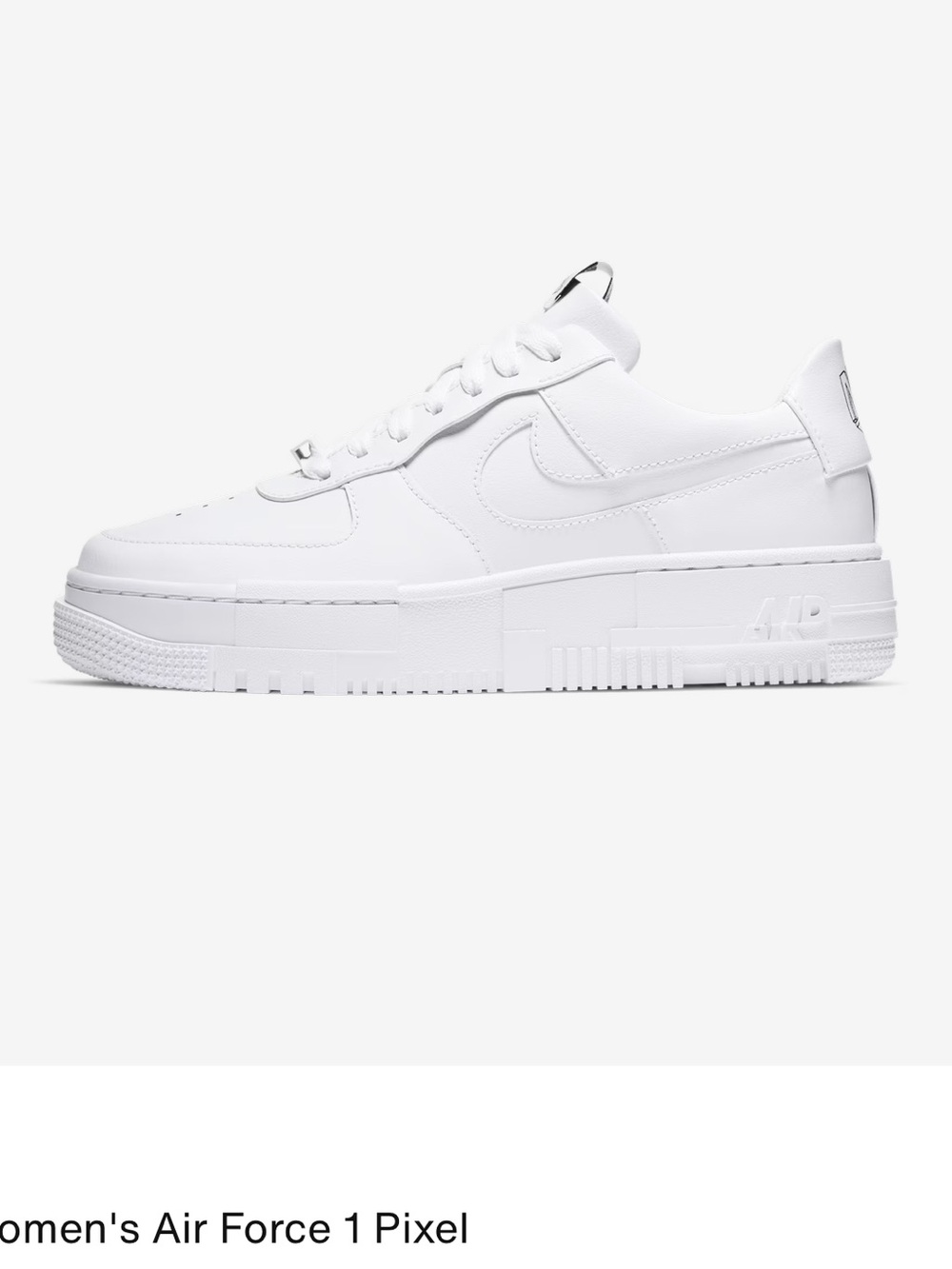 Nike Women's Air Force 1 Pixel Sneakers - White Sz 9 - Used - Picture 14 of 14
